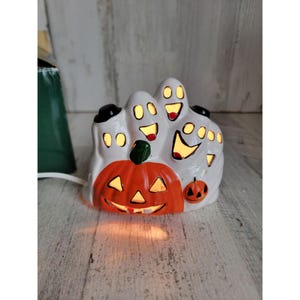Pacific Rim ceramic ghost pumpkin vintage Halloween home decor