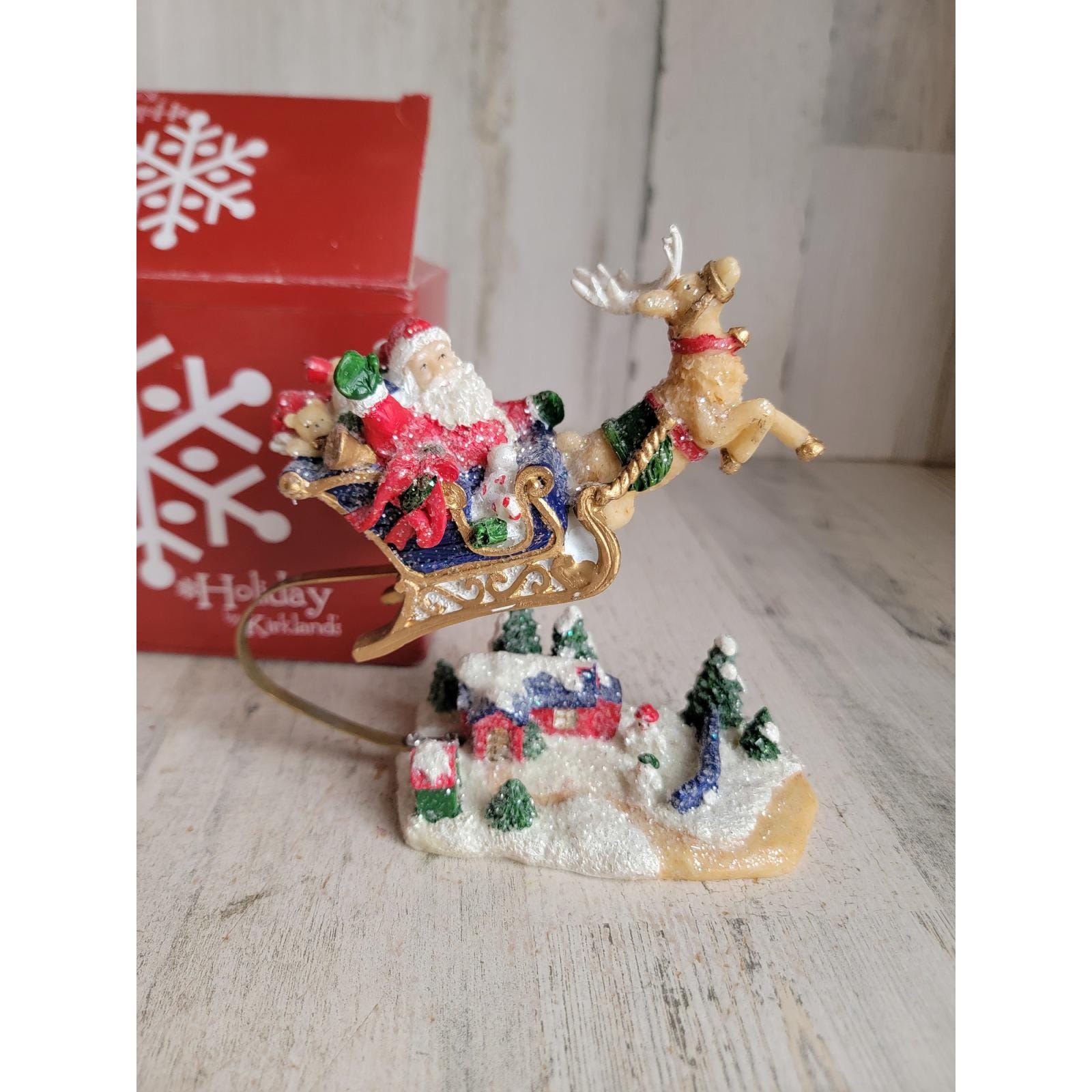 Kirkland Santa's Visit クリスマス磁器製装飾品 Kirkland Christmas