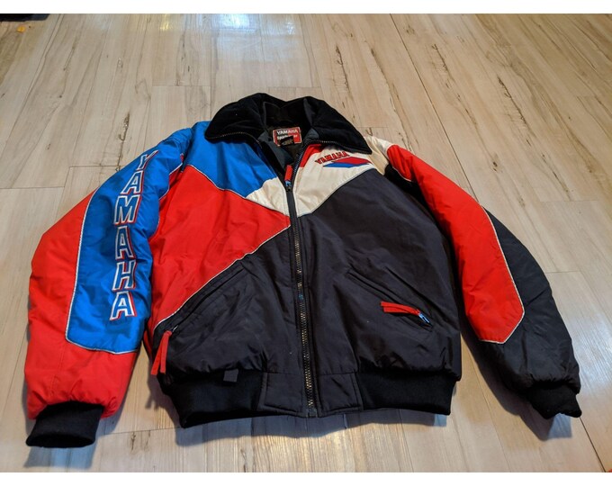 Vintage Yamaha Snowmobile Goretex Patriotic Mens Coat Jacket Large L