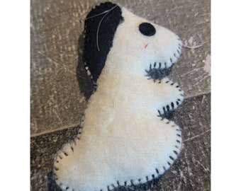 felt plush dog ornament Xmas decor