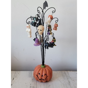 Halloween pumpkin spooky ornament tree home decor ghost bat