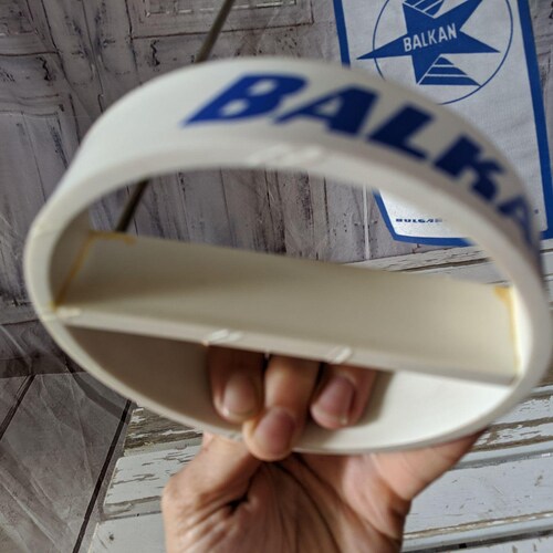 Bulgarian airlines travel agent desk flag shops plane commercial vintage