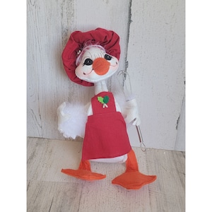 Annalee Christmas chef white goose duck home decor