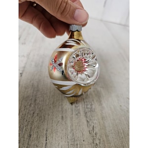 Vintage Radko Brite glänzend Gold Einzug Stern wie besehen Ornament Weihnachtsbaum
