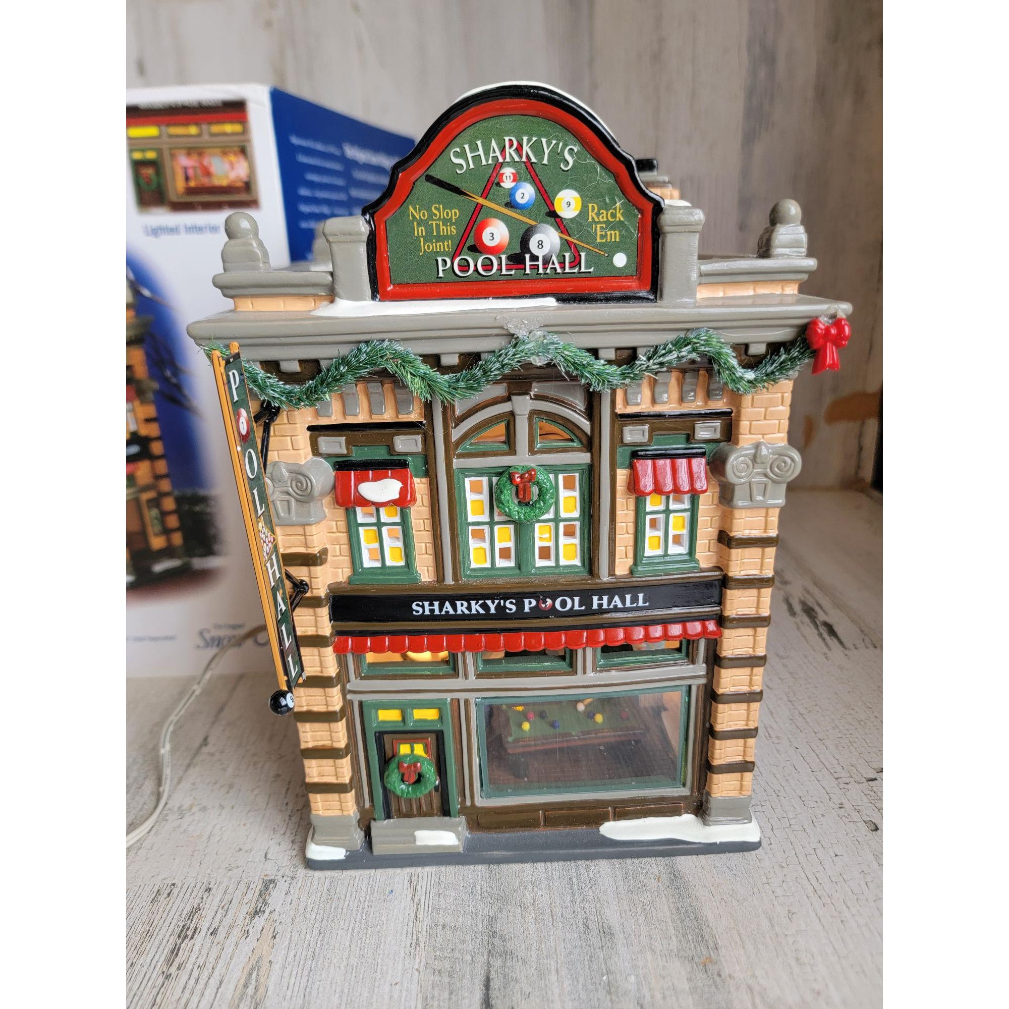 Dept 56 55614 Sharky's Pool Hall Tournament RARE Snow Village