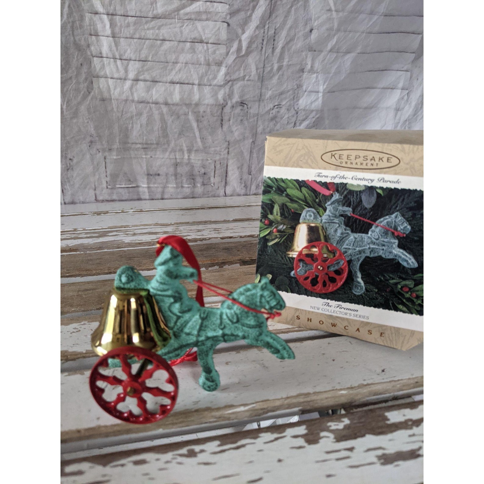 Hallmark The Fireman horse carriage 1995 firefighter ornament Etsy