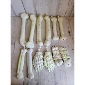 Vintage glow dark bones hand arm set Halloween home decor unique