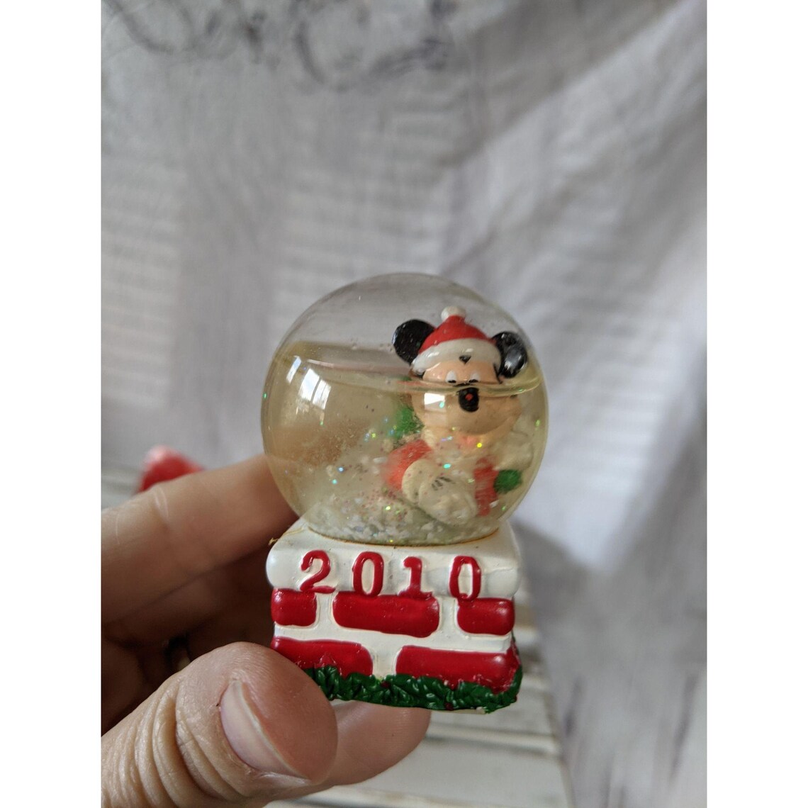 JCPenney Disney's Mickey Mouse snow globe AS IS 2010 Etsy