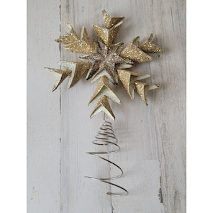 Large glitter music note sheet star tree Xmas decor