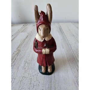 Betty lou byrnes Peter Claus entail rabbit bunny Santa decor vintage 1989