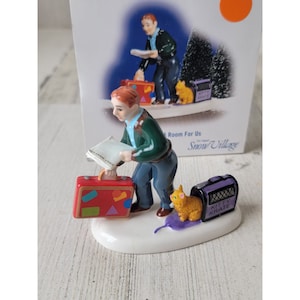 Dept 56 55430 they have a room for us snow village accessory Xmas kitty