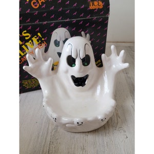 NCE Its alive! Ghost candy dish AS IS boo halloween home decor