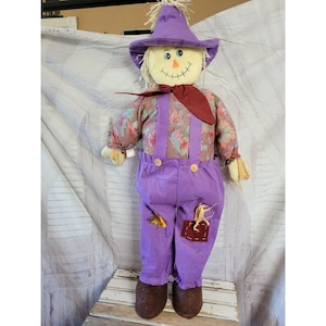 Scarecrow lawn decor large country folk AS IS fall holiday home decor