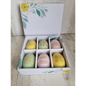 Hallmark egg wooden pastel home decor Easter spring set