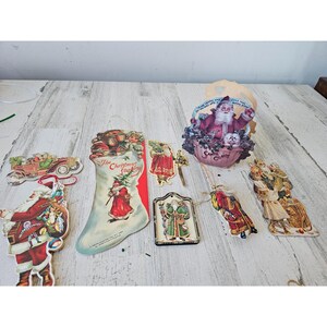 Merrimack Karton Papier Santa Ornament Set Unikat Dekor Weihnachtsbaum