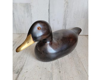 Wooden vintage brown bird duck Unique home decor woods hunting