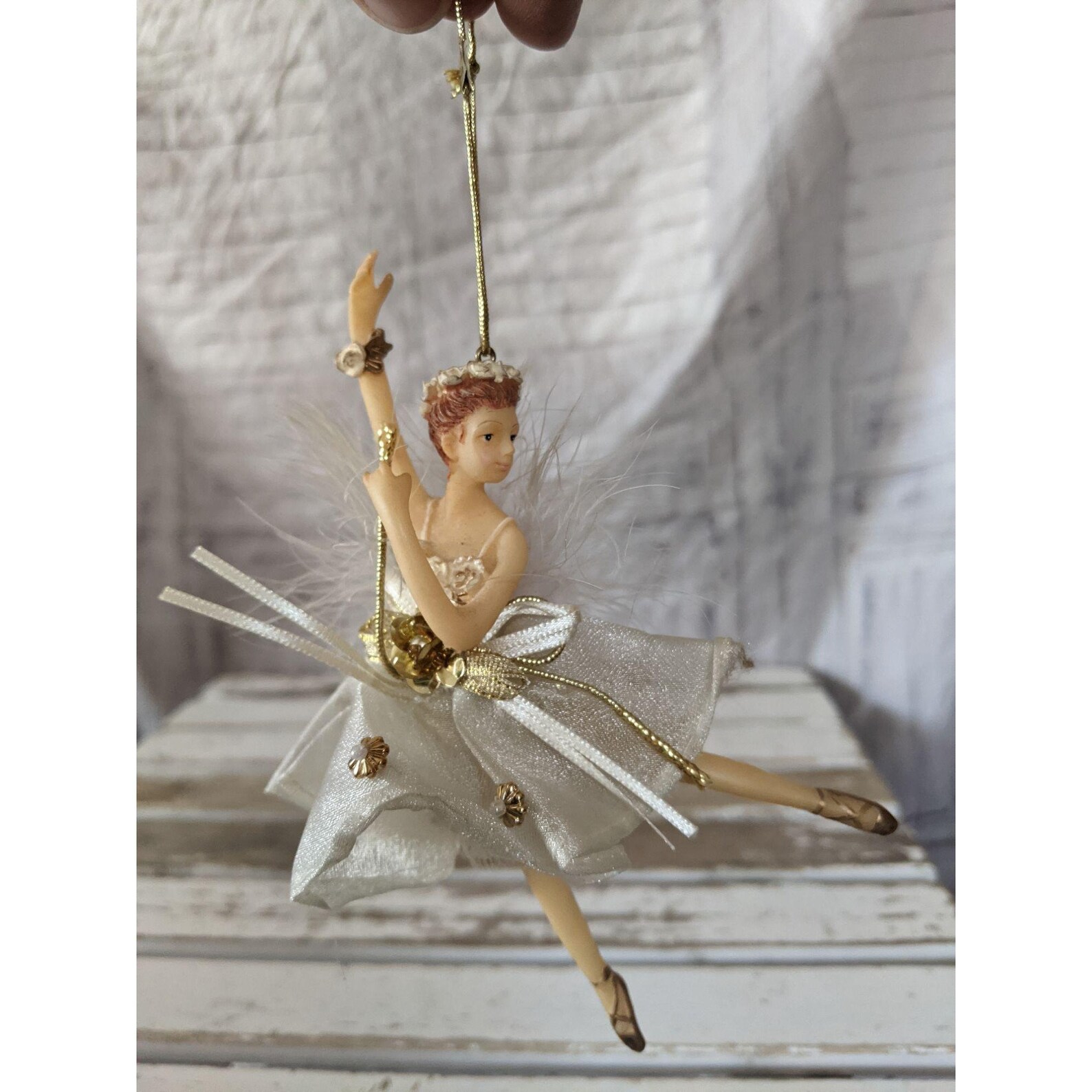 Ballerina girl ornament dancing large ornament Xmas holiday Etsy