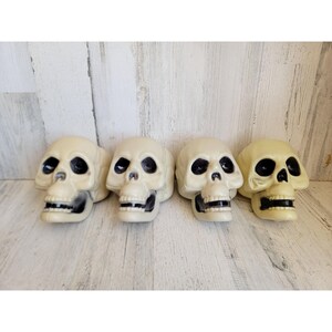 Halloween skull prop set scary home decor skeleton smile