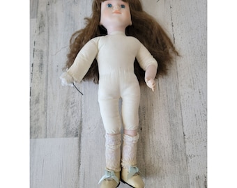Marian Yu AS IS brunette porcelain doll girl collectible figure