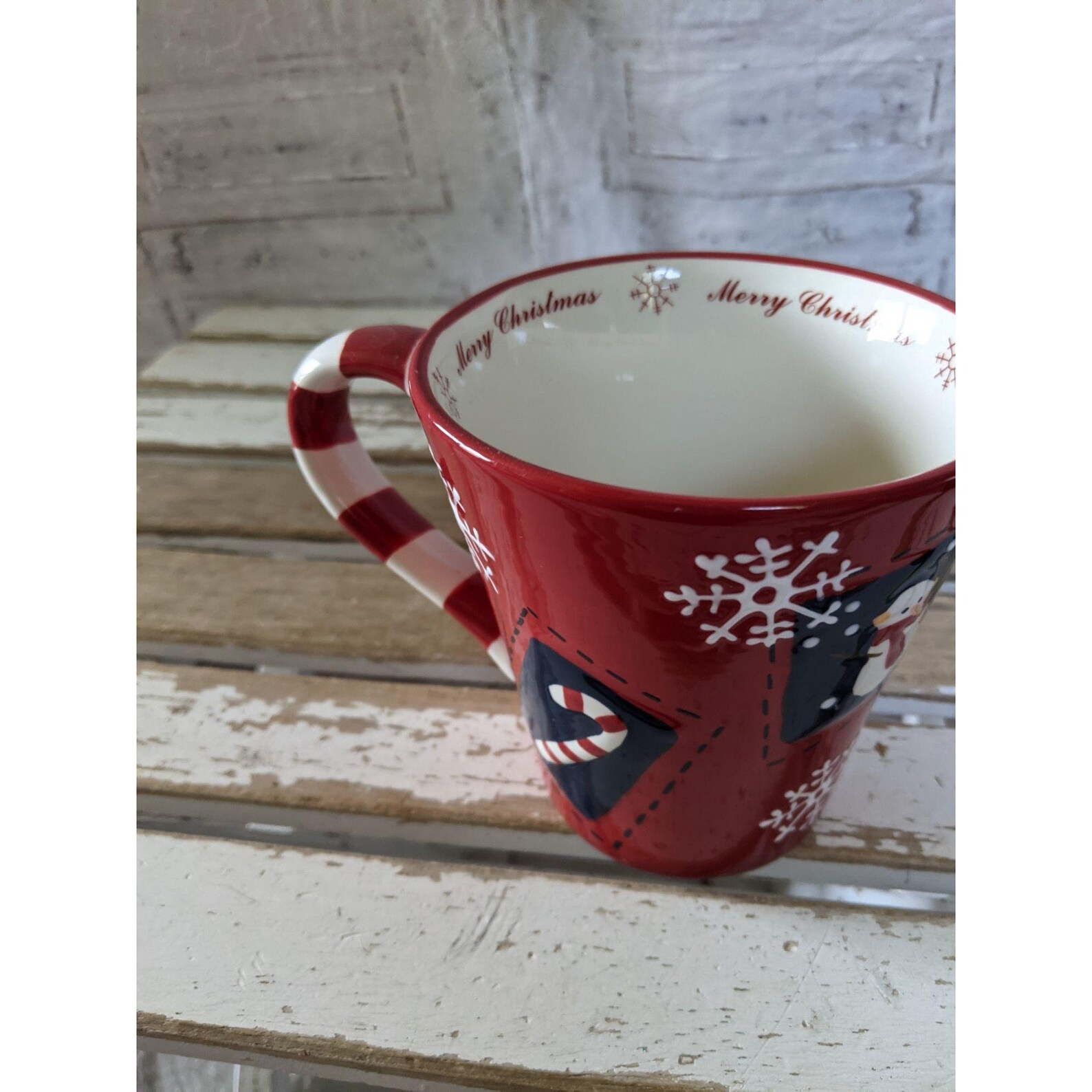 St Nicholas square holiday snowman mug jolly cup coffee tea Etsy