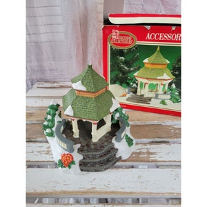 Dickens Collectables O&#39;well gazebo porcelain village Ornament Xmas home decor