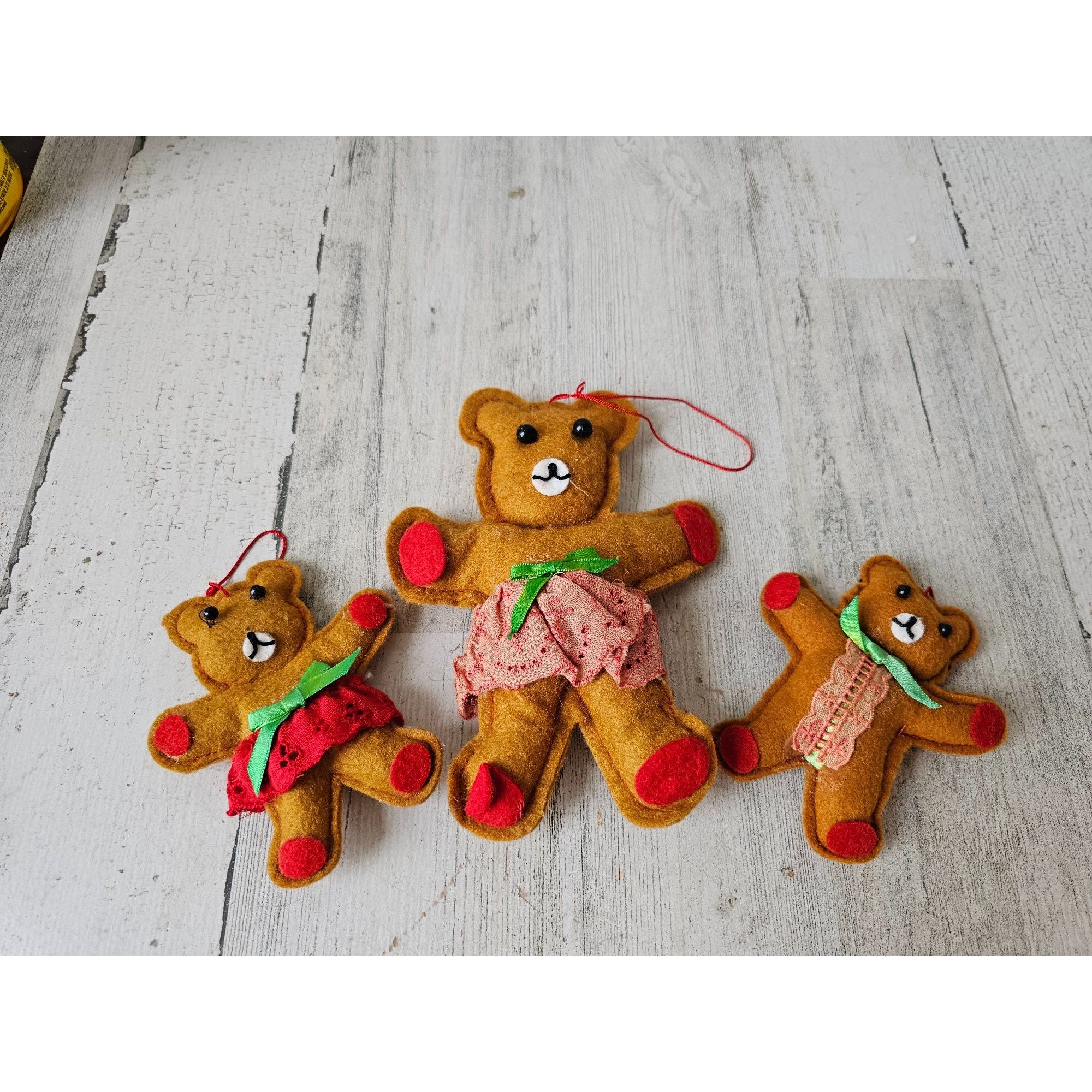 ヴィンテージ フェルト クマ オーナメント クリスマスツリー 動物