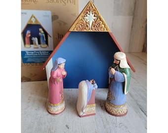 ディラーズの照明付き馬小屋とキリスト降誕の置物 - Etsy 日本