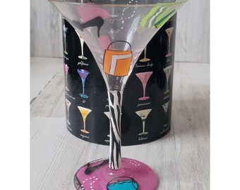 Espresso Martini Hand Painted cocktail glass - Designs by Lolita