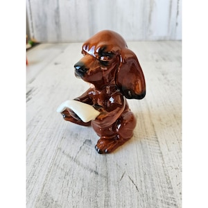 Goebel dog singing ceramic 33136 vintage puppy decor statue figurine