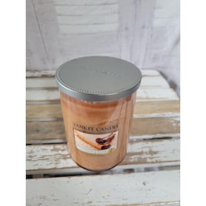 Yankee cinnamon sugar 22.7 Oz candle 1141542 white label large home decor fall