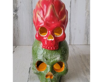 Hyde Eek Schädel Licht Skelett Drachenfrucht Cantaloupe Schädel Licht Halloween Requisite