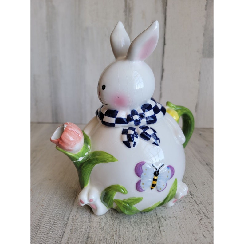 Mercuries Rabbit Bunny AS IS Teapot Spring Tulip - Etsy