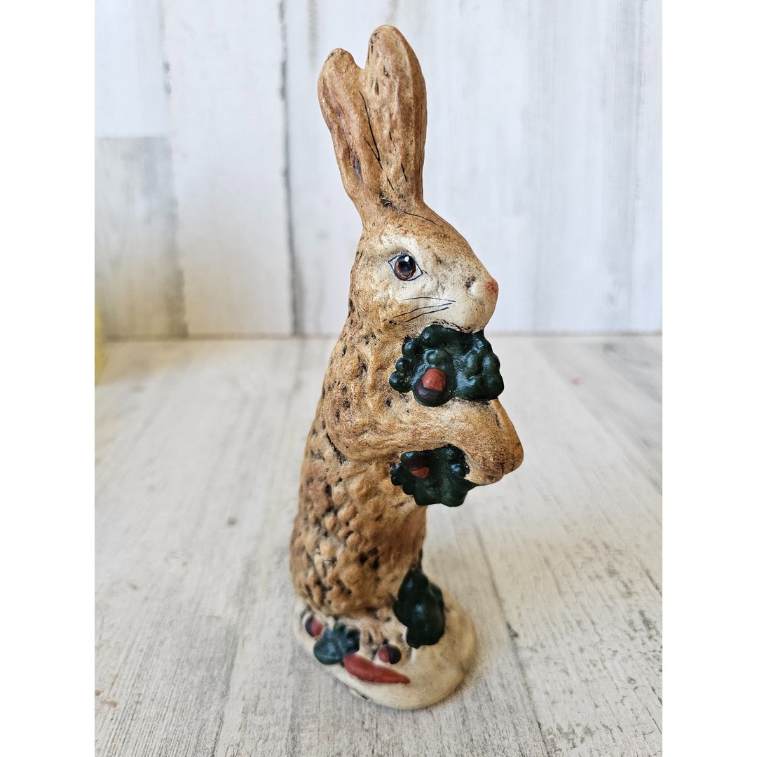 Walnut Ridge Rabbit Walnut Ridge Kathi Rabbit Bunny Carrots Easter Decor 1995 Lorance Bejma ...