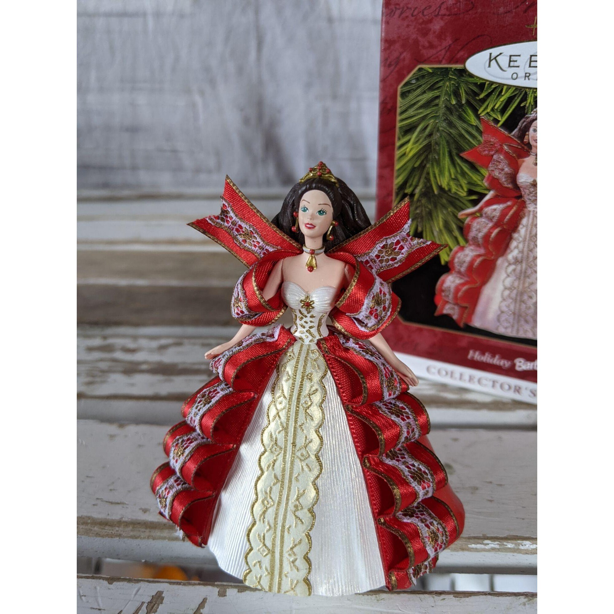 Hallmark Holiday Barbie 1997 Red Lace Ornament Xmas Holiday Tree New Etsy UK