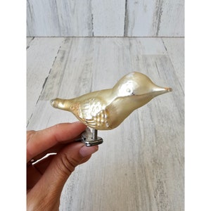 Glass clip bird AS IS vintage