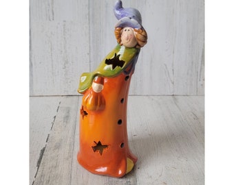 Halloween witch bat pumpkin tea light holder home decor figure
