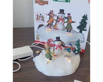 Lemax the merry snowman AS IS Coventry Cove Village accessory Xmas