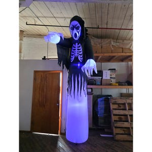 Gemmy 10 ft inflatable grim reaper Halloween lawn decor scary pointing