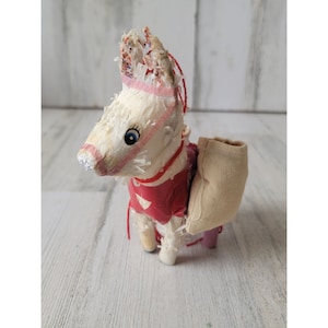 Llama donkey Piñata seed ornament Xmas decor Fiesta
