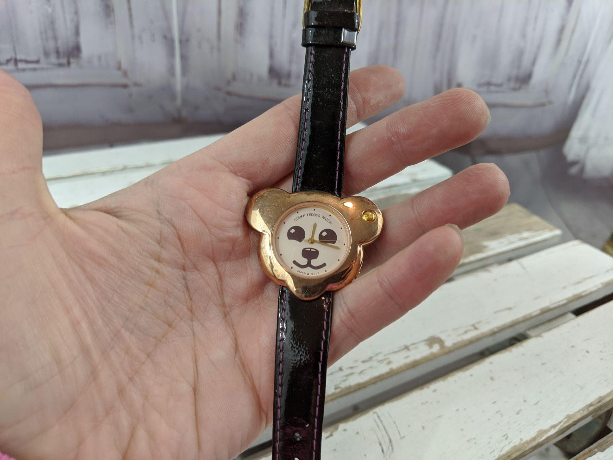 Steiff Teddys watch womens leather wristwatch Etsy