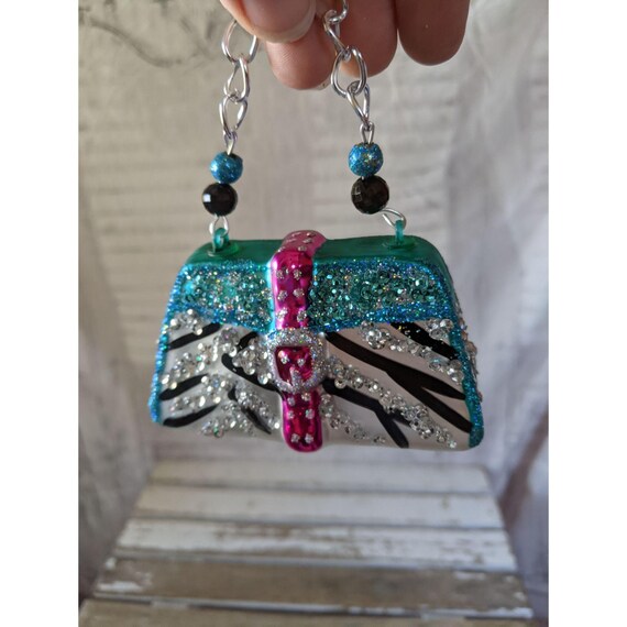 Purse ornament glass Xmas holiday tree purses Etsy
