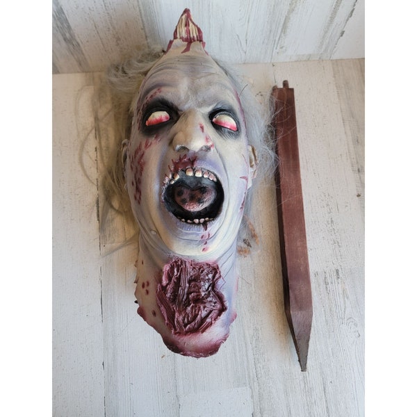 Don Post Studios AS IS zombie Woman stake head Halloween lawn prop decor