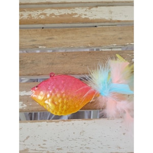 Tropical feather fish ornament unique Xmas tree