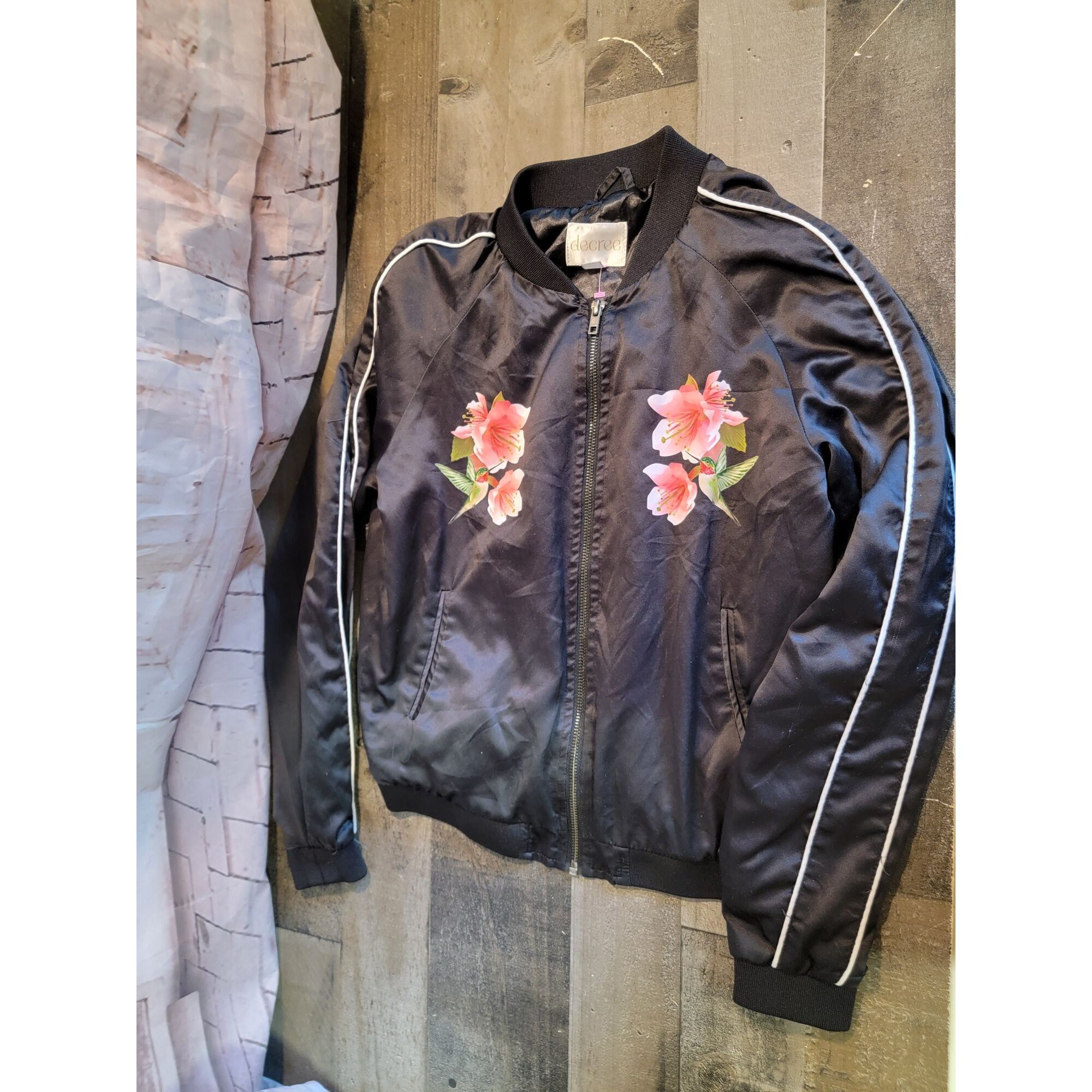 Satin Floral Jacket - Etsy