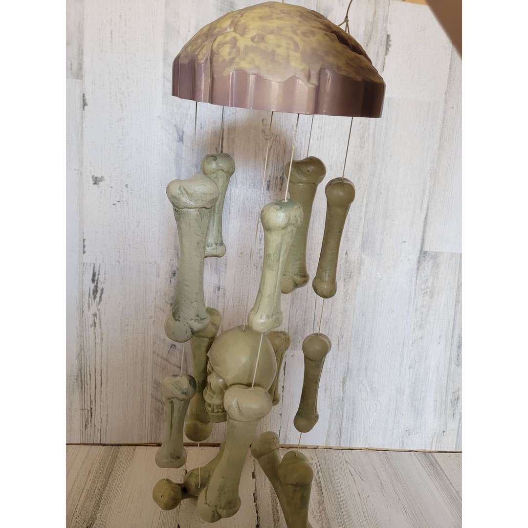 Gemmy Halloween AS IS Shaking Bones Scary Wind Chime Prop Hanging Etsy