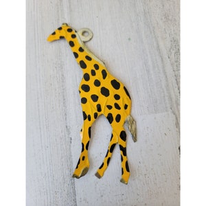Tin giraffe animal zoo ornament Xmas decor Safari