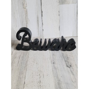 Halloween black beware sign home prop decor