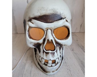 Blasform Totenschädel Kopf Halloween Requisite Dekor leuchten einzigartig Skelett