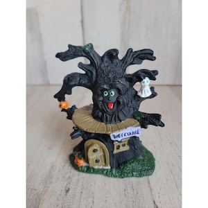 Black vintage spooky tree Halloween creepy home decor