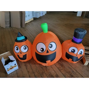 Citrouille gonflable jack-o&#39;-lanterne décor de pelouse d&#39;Halloween illuminé